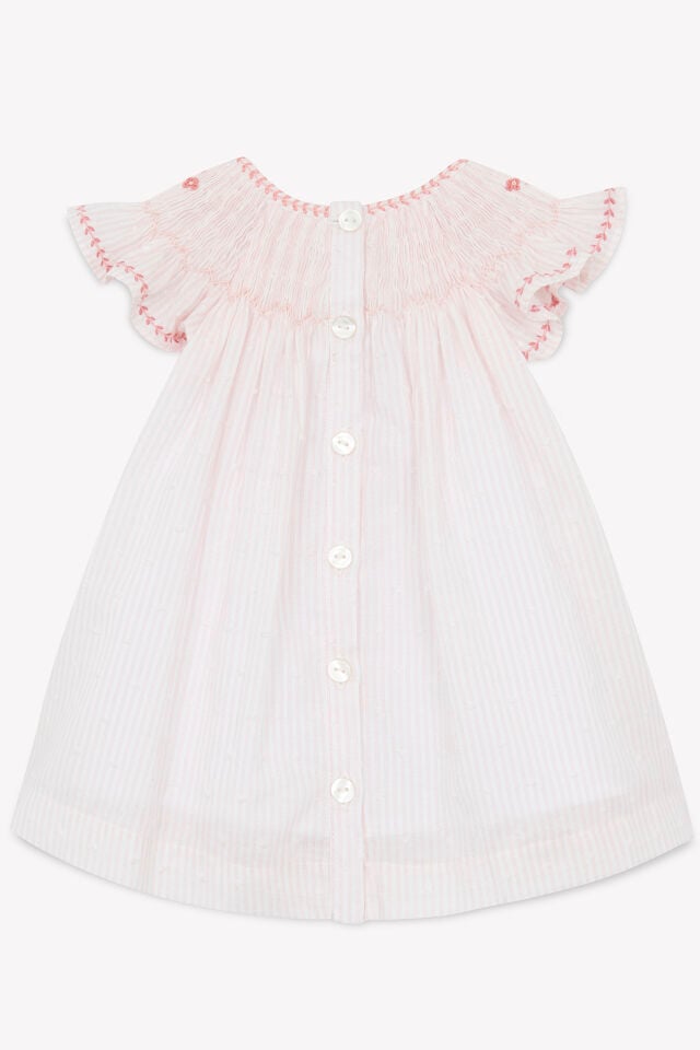 Yakası Nakışlı Elbise Rose pâle - 6M