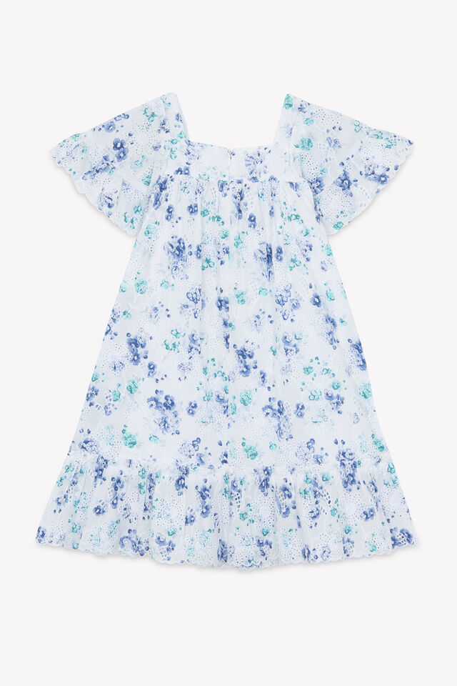 Çiçek Desenli Elbise Aigue marine - 3Y