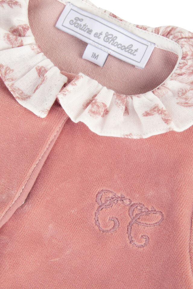 KADİFE TULUM Toile de Jouy Rose thé - 3M
