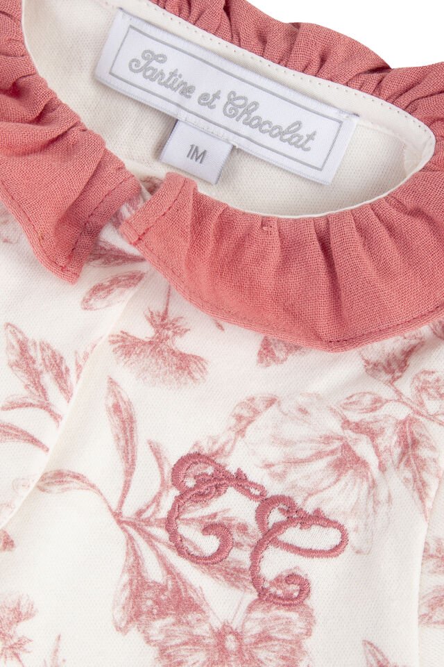 Çiçek Desenli Tulum Toile de Jouy Rose thé - NAI