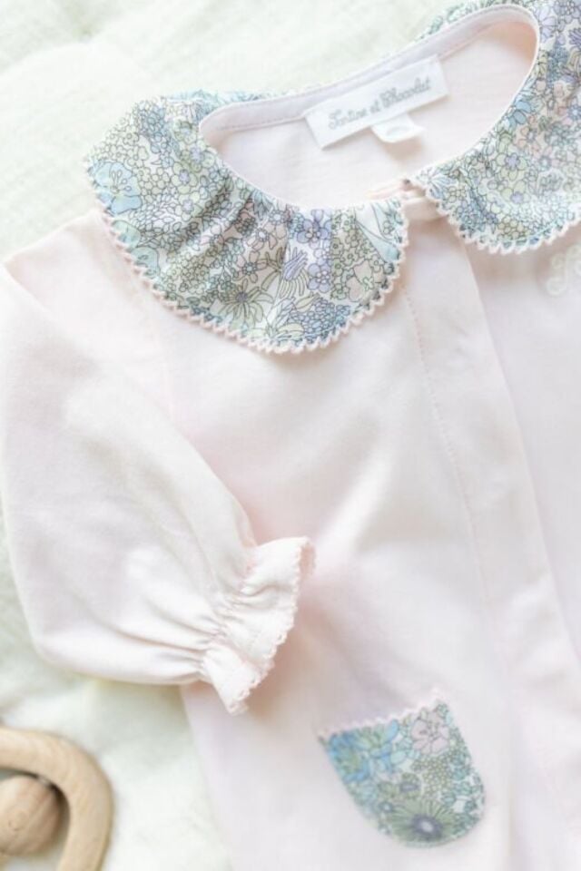İnce Koton Tulum Rose pâle - 1M