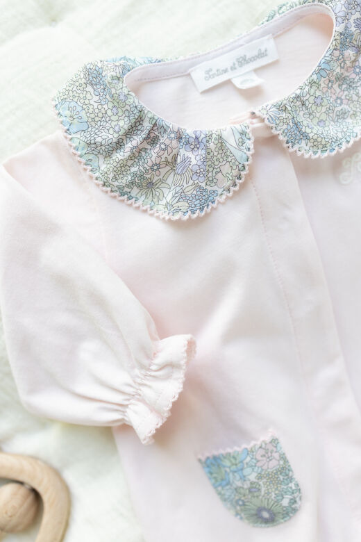 İnce koton Tulum Rose pâle - 1M