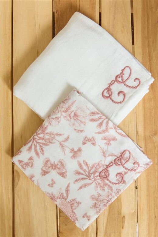 Toile de Jouy Omuz Mendili Marine - Lacivert - TU