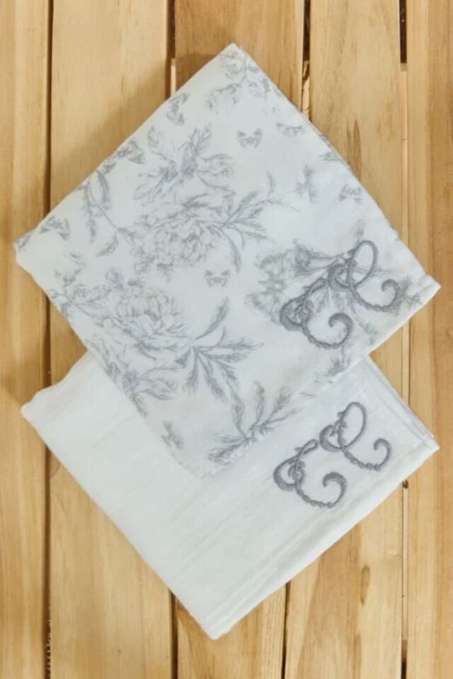 Toile de Jouy Omuz Mendili Blue - TU