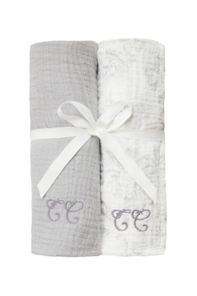Toile de Jouy Omuz Mendili Gris Clair - TU