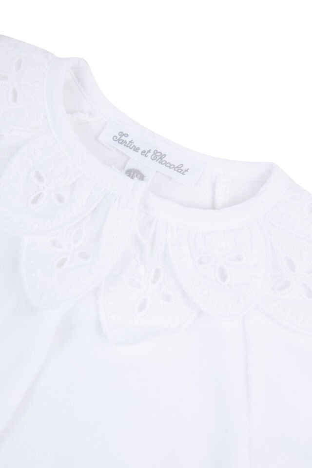 dantel yakalı KADİFE TULUM Blanc - 1M