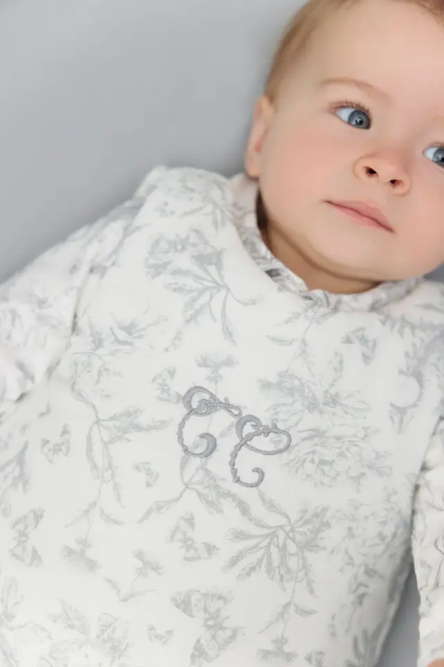 Uyku Tulumu T1 Toile De Jouy Gris Clair Rayé - T1