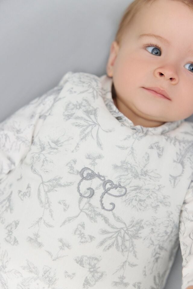 Uyku Tulumu T1 Toile de Jouy Gris clair rayé - T1