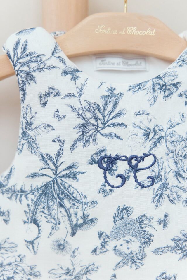 Uyku Tulumu T1 Toile de Jouy Marine - TU