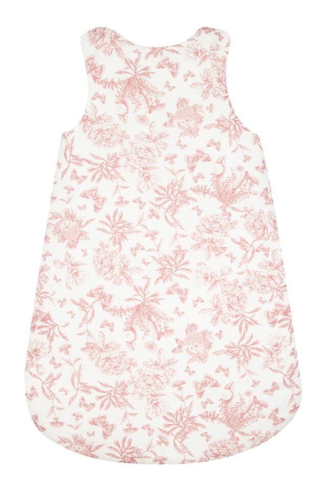 UYKU TULUMU T1 Toile de Jouy Rose thé - Pembe - Rose moyen - TU
