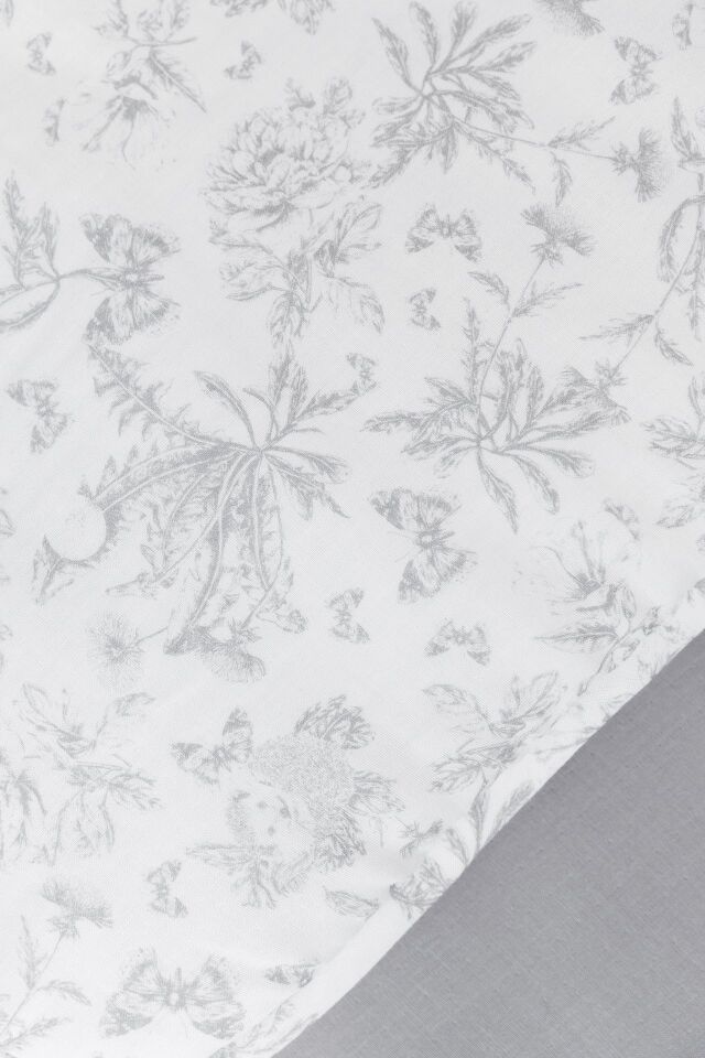 Ana Kucağı Toile de Jouy Gris clair rayé - TU