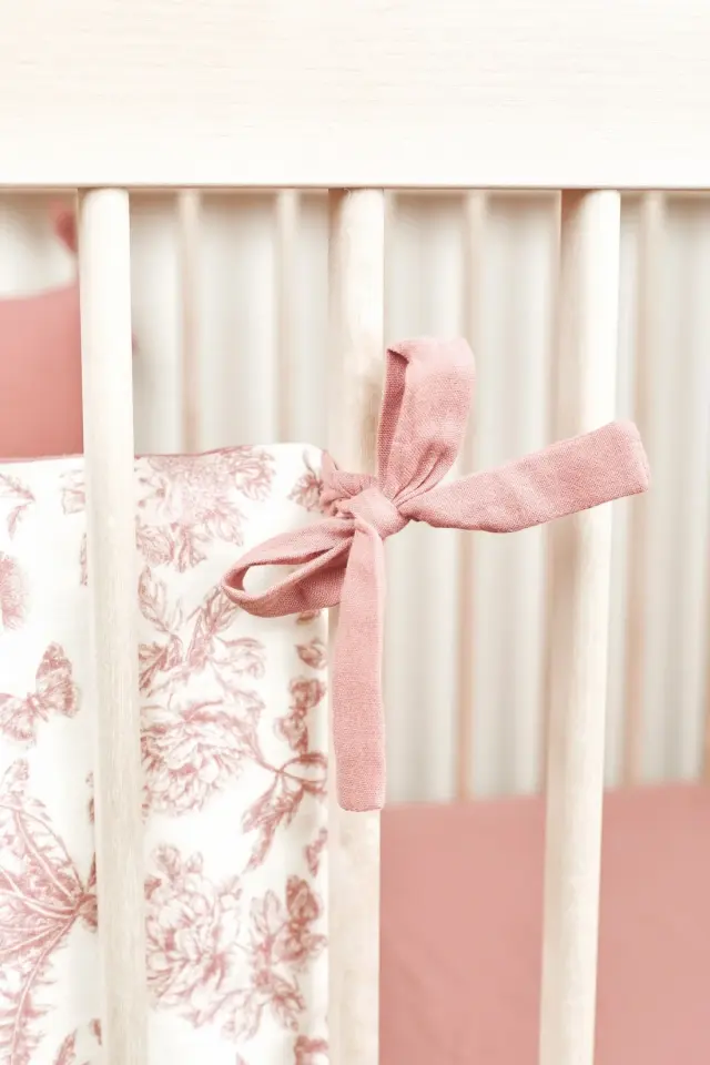 Yatak Çevresi Toile de Jouy Rose thé - TU
