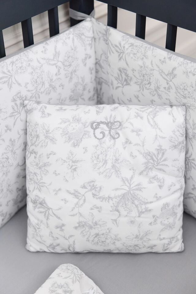 Kırlent Toile de Jouy Gris clair rayé - TU