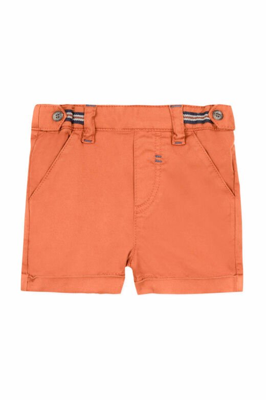 düz renk koton ŞORT Spicy orange - 4Y