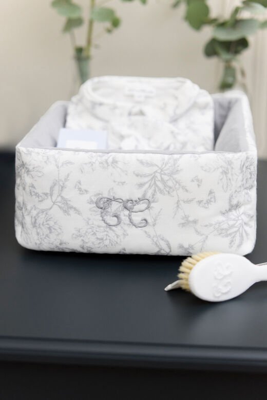 MALZEME KUTUSU Toile de Jouy Gris clair rayé - TU