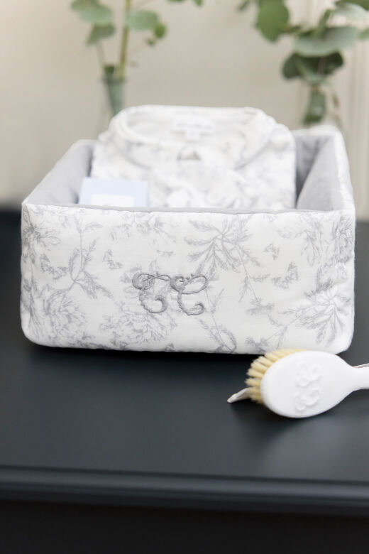 MALZEME KUTUSU Toile de Jouy Gris clair rayé - TU