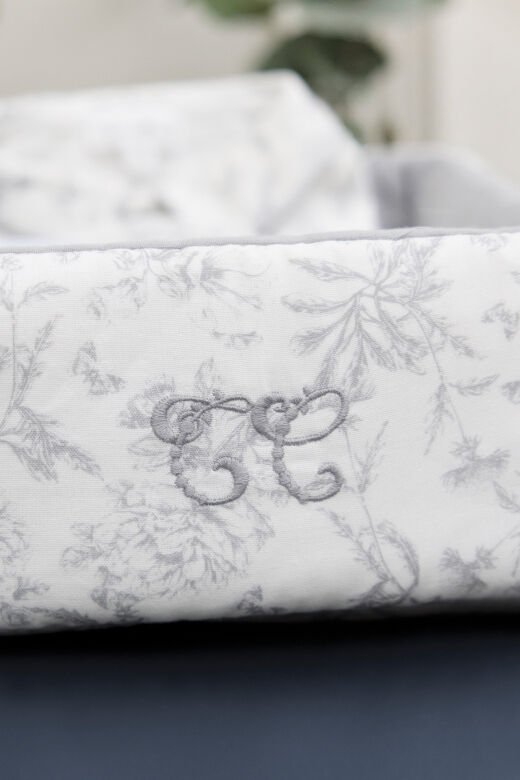 MALZEME KUTUSU Toile de Jouy Gris clair rayé - TU