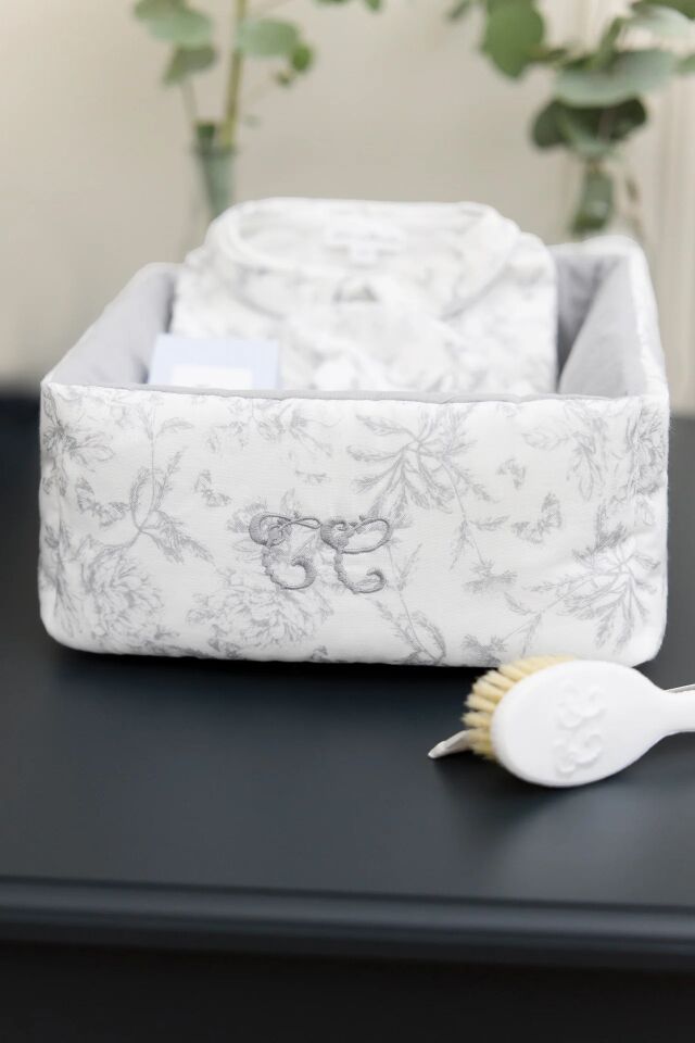 Malzeme Kutusu Toile de Jouy Gris clair rayé - TU