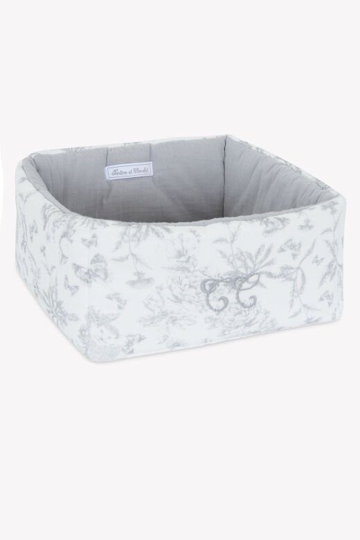 MALZEME KUTUSU Toile de Jouy Gris clair rayé - TU