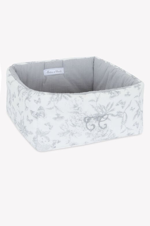 MALZEME KUTUSU Toile de Jouy Gris clair rayé - TU