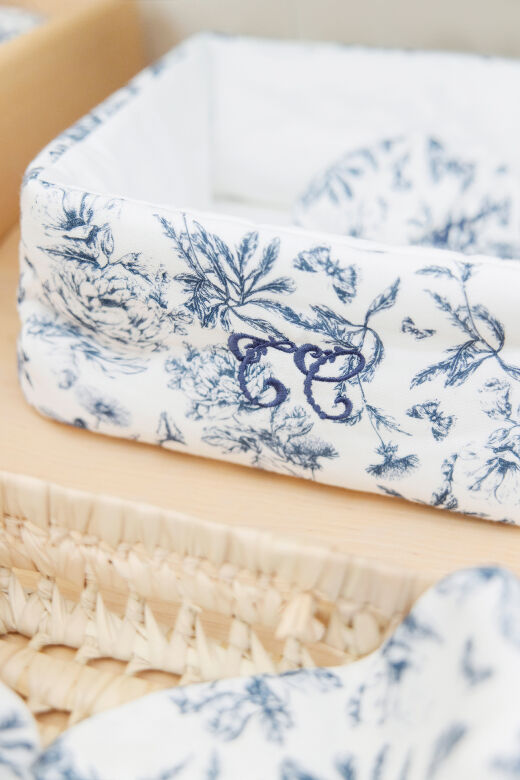 MALZEME KUTUSU Toile de Jouy Marine - TU