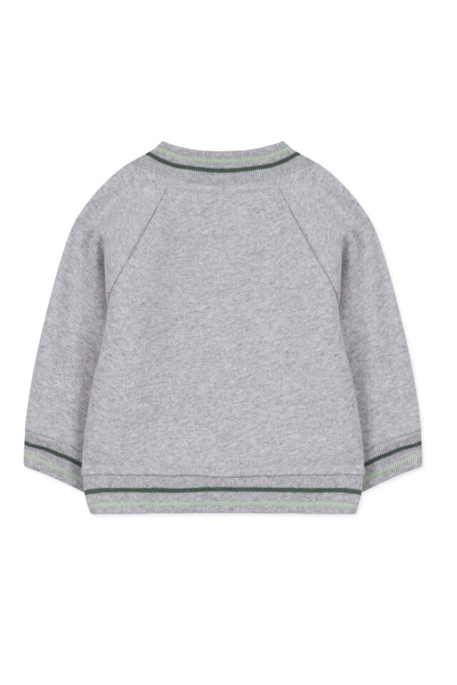 Sweat-Ceket Gris clair rayé - 4Y