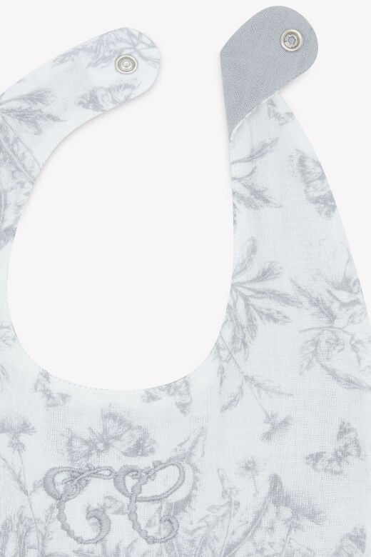 Mama önlüğü T2 Toile de Jouy Marine Gris clair rayé - T2