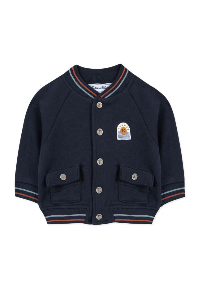 Sweat-Ceket Marine - 3Y