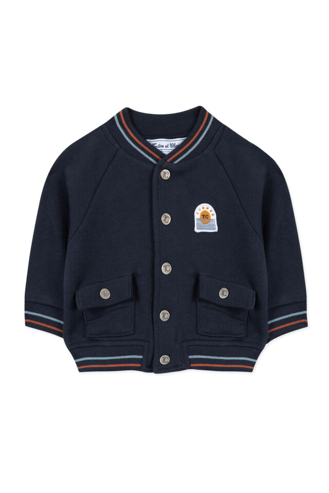 Sweat-Ceket Marine - 3Y
