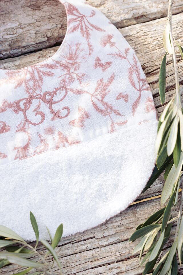 Mama önlüğü T2 Toile de Jouy Marine Rose thé - TU
