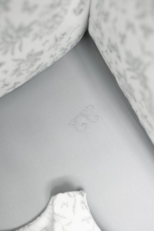 Çarşaf Toile de Jouy Gris clair rayé - TU
