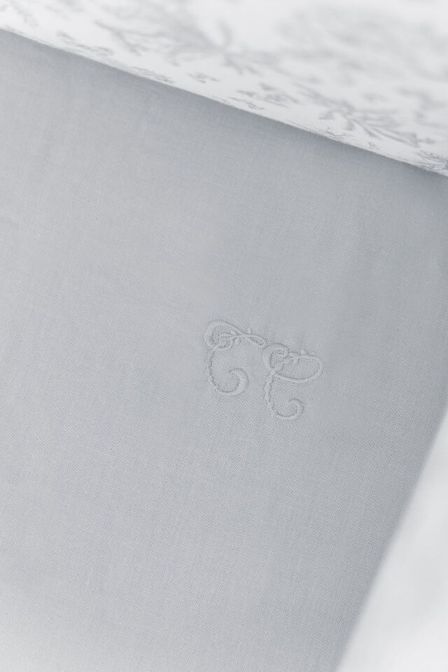 Çarşaf Toile de Jouy Gris clair rayé - TU