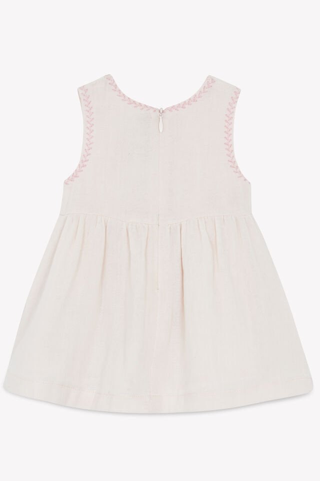 Çiçek Nakışlı Elbise Rose pâle - 18M