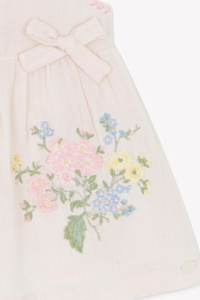 Çiçek Nakışlı Elbise Rose pâle - 18M