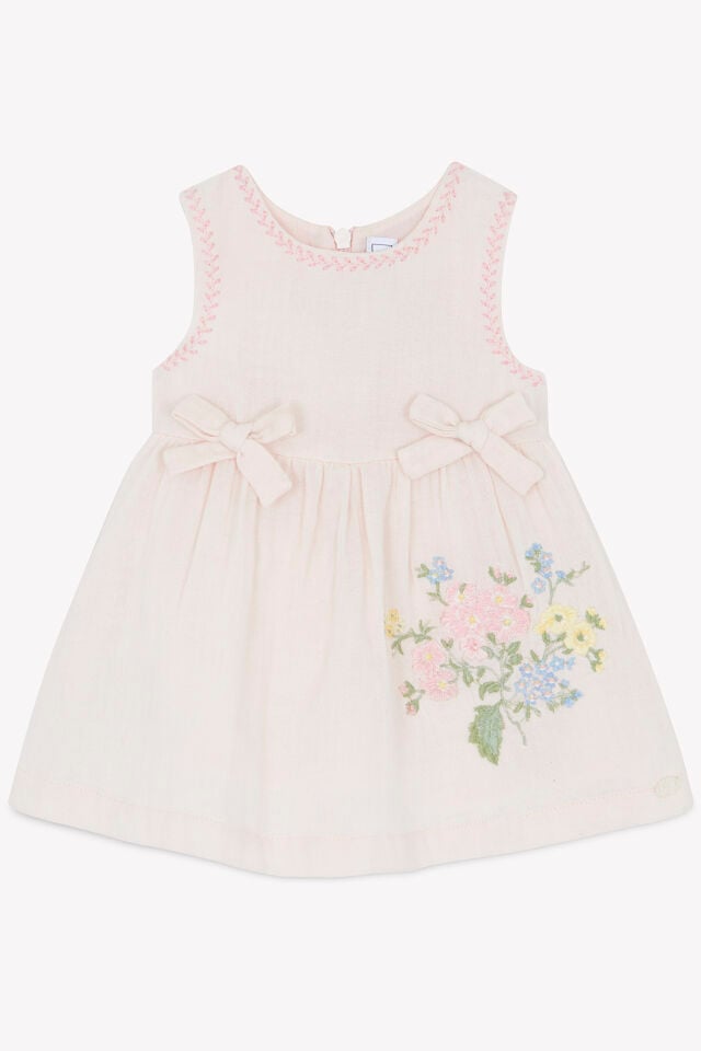Çiçek Nakışlı Elbise Rose pâle - 1Y