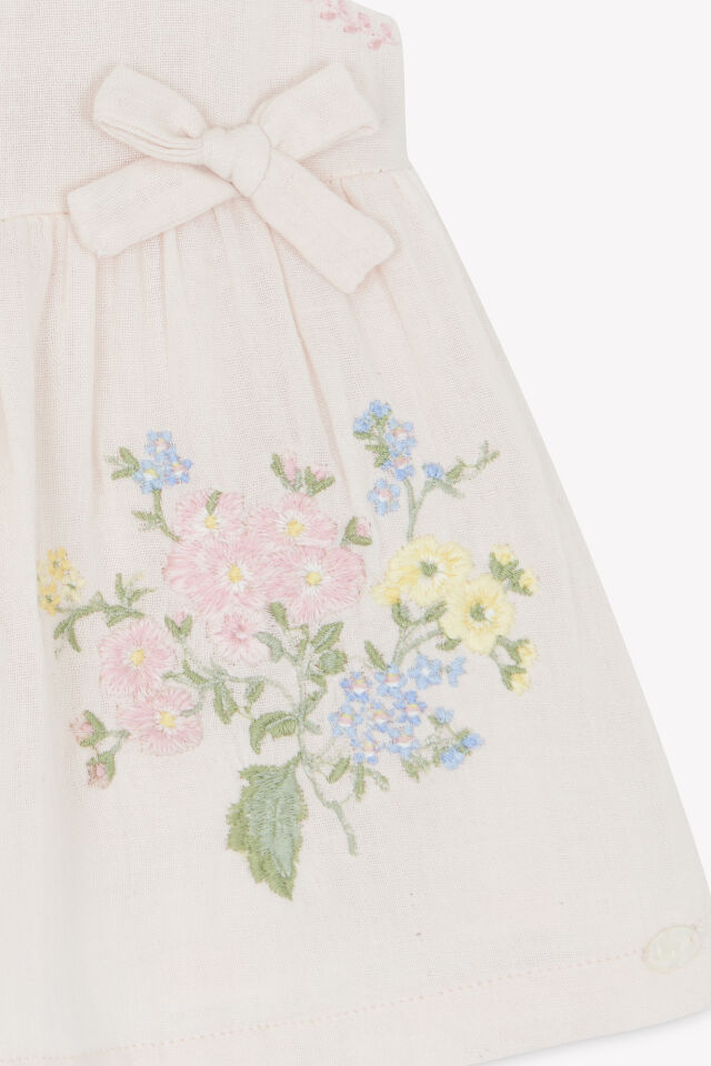 Çiçek Nakışlı Elbise Rose pâle - 1Y