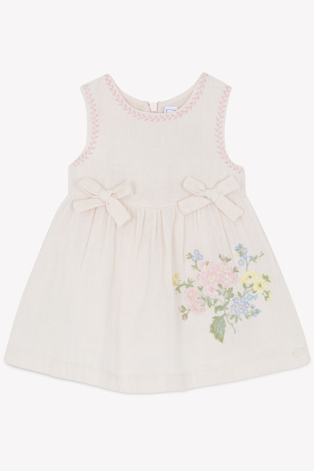Çiçek Nakışlı Elbise Rose pâle - 3Y