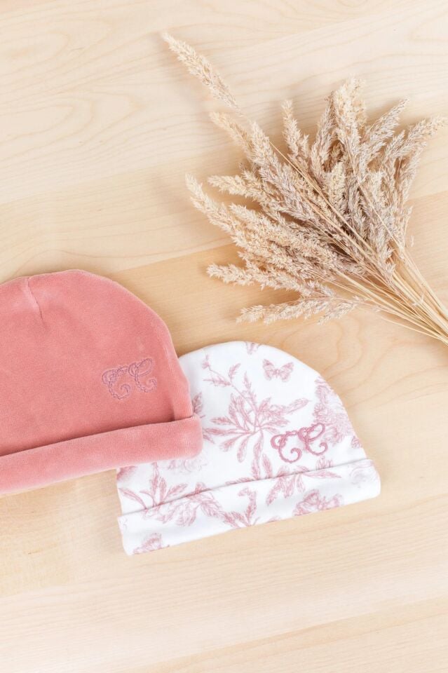 Çiçek Desenli Şapka Toile de Jouy Rose thé - T2