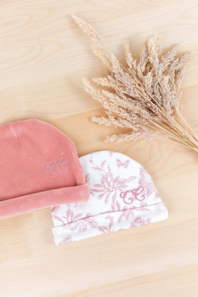 Çiçek Desenli Şapka Toile de Jouy Rose thé - T2