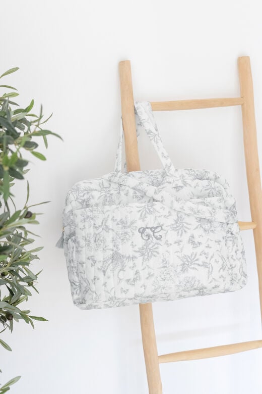 ANNE ÇANTASI Toile de Jouy Gris clair rayé - TU