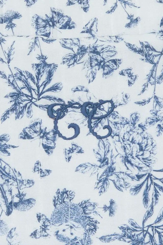 Anne Çantası Toile de Jouy Marine - TU