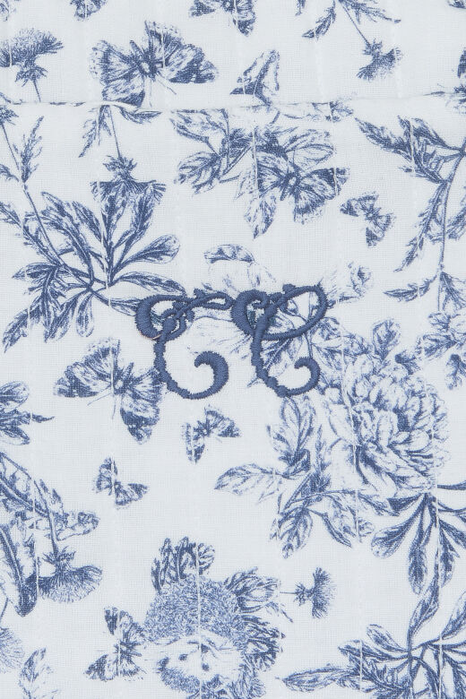 ANNE ÇANTASI Toile de Jouy Marine - TU