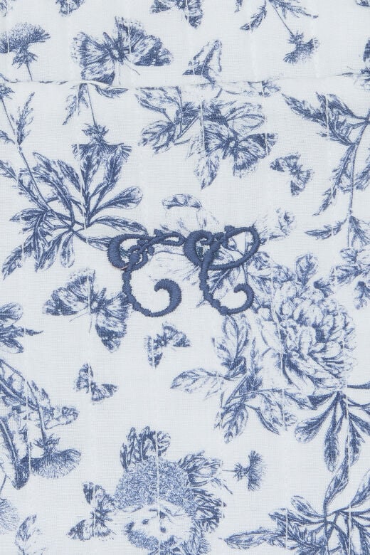 Anne Çantası Toile de Jouy Marine - TU