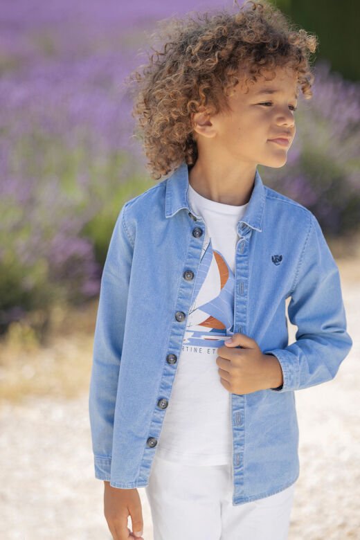 Jean Gömlek Bleu électrique - Saks mavi - 10Y
