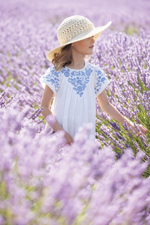 Keten Elbise Nacre - 5Y