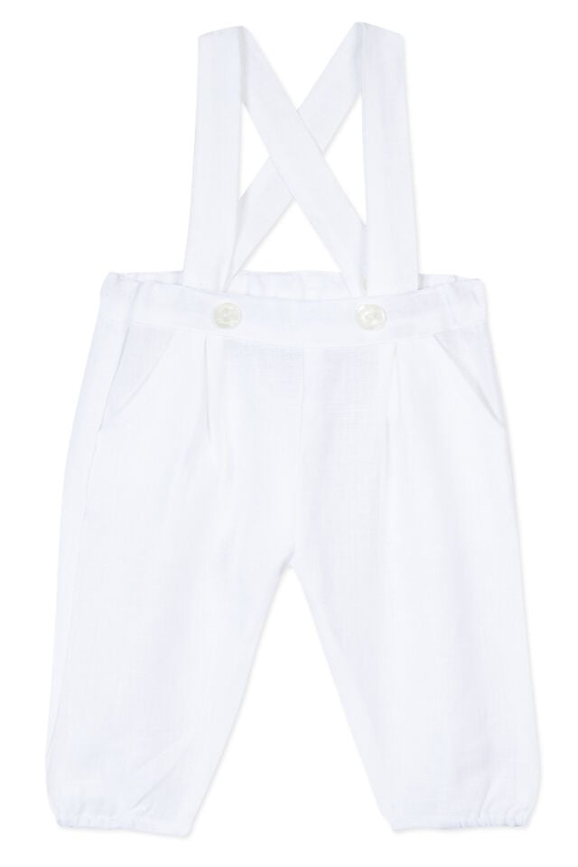Askılı Keten Pantalon Moka chiné - Moka - 9M
