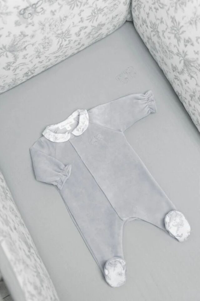Tulum Toile de Jouy Gris Gris clair rayé - 3M