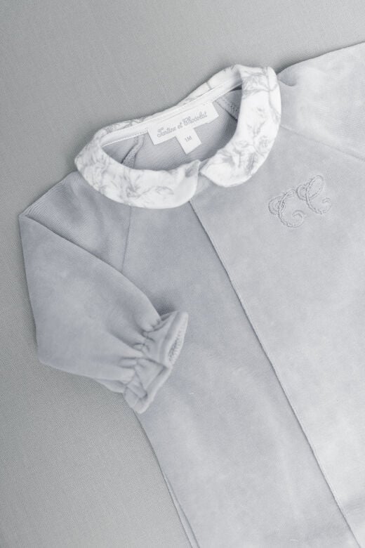 Tulum Toile de Jouy Gris Gris clair rayé - 9M