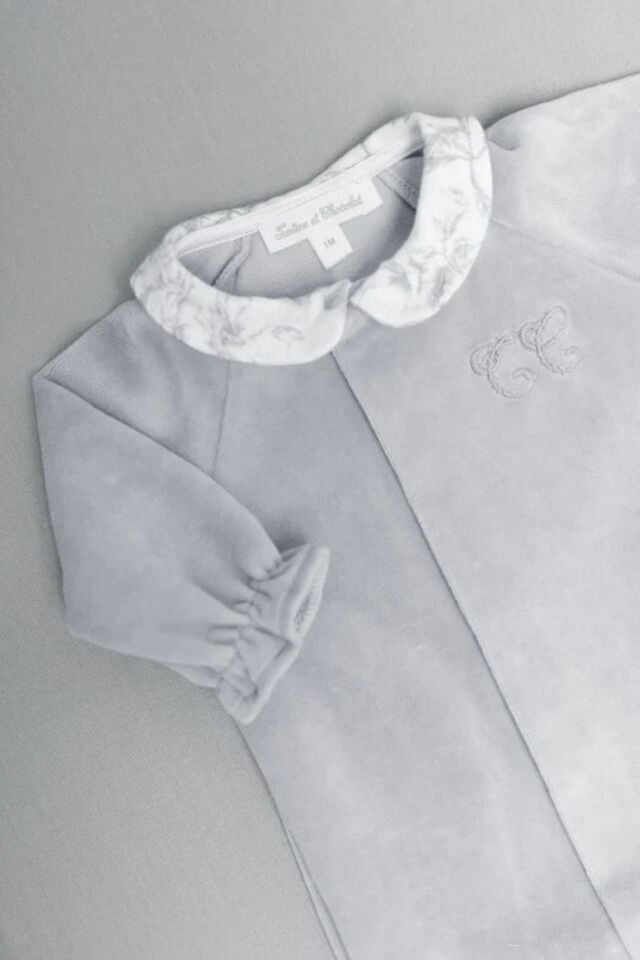 Tulum Toile de Jouy Gris Gris clair rayé - 9M