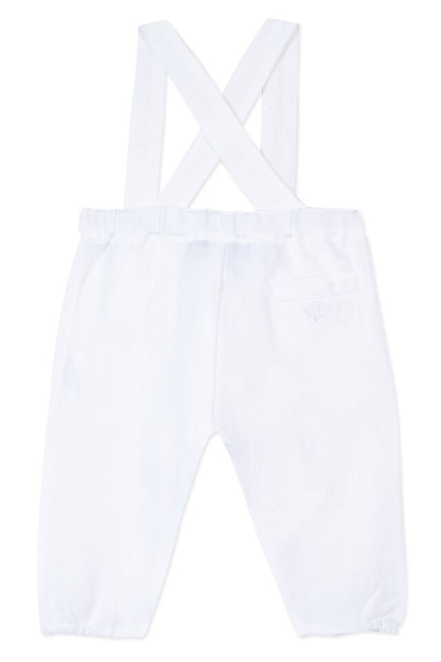 Askılı Keten Pantalon Blanc - Beyaz - 9M